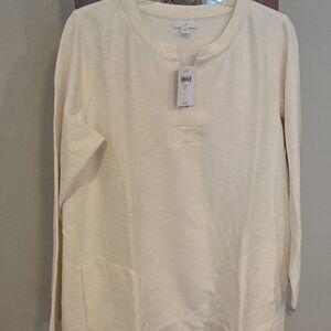 J. Jill Ivory Long Sleeve Tunic Top – Size M – New With Tags